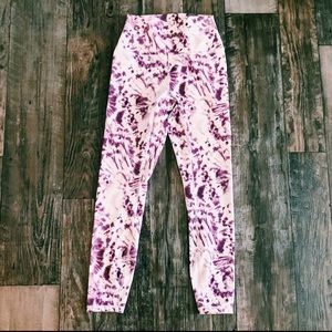 Purple tie dye leggings